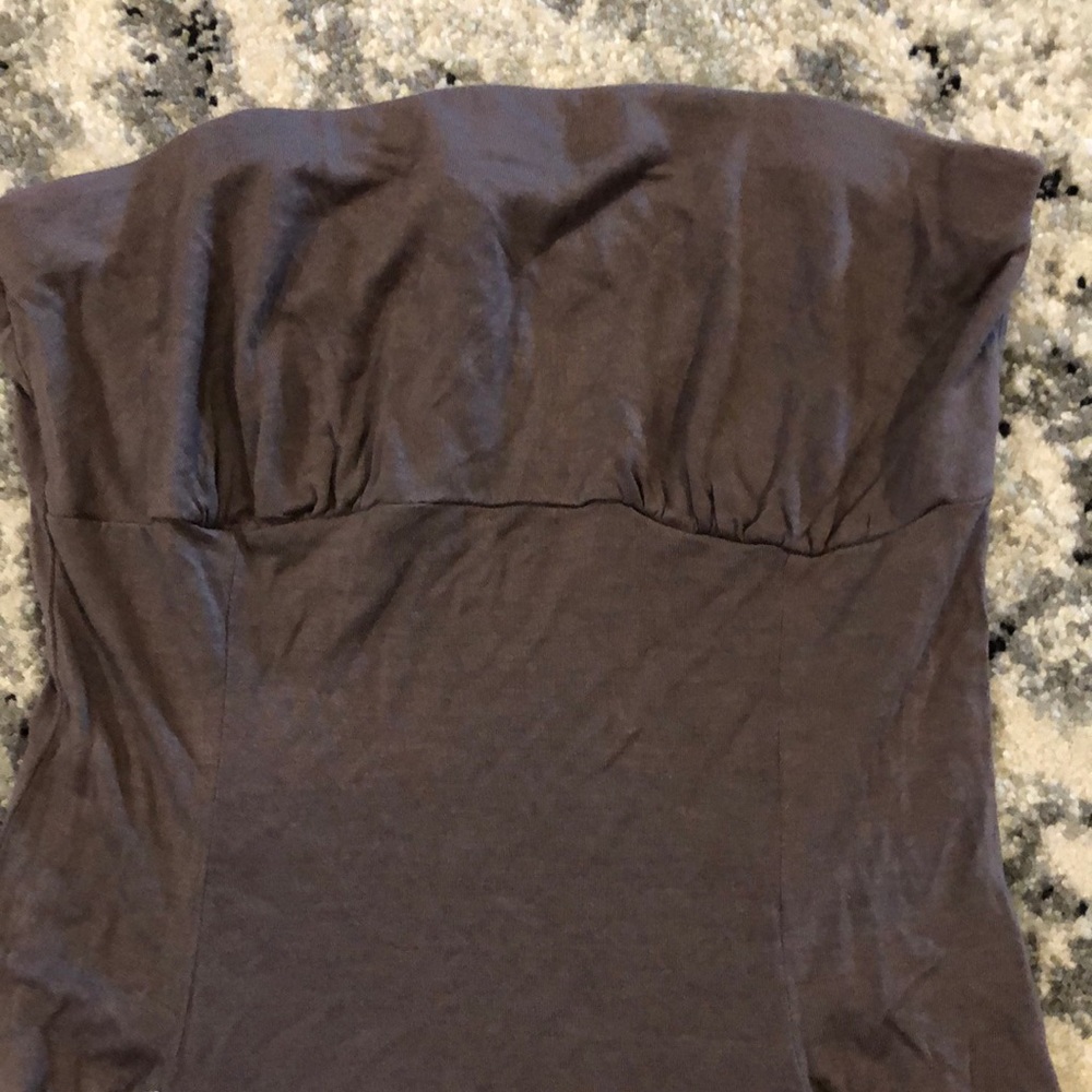 Strapless Tunic Top With Mesh Insert - image 2